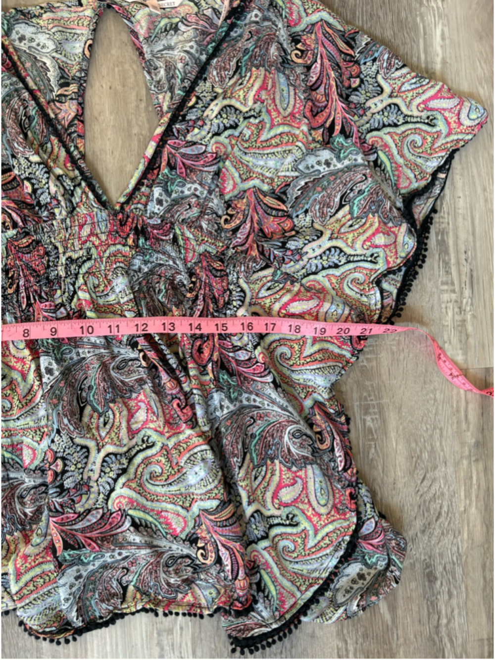 Victoria's Secret Plunge-Front Paisley Caftan Swim Cover Up Size Medium - Picture 8 of 10